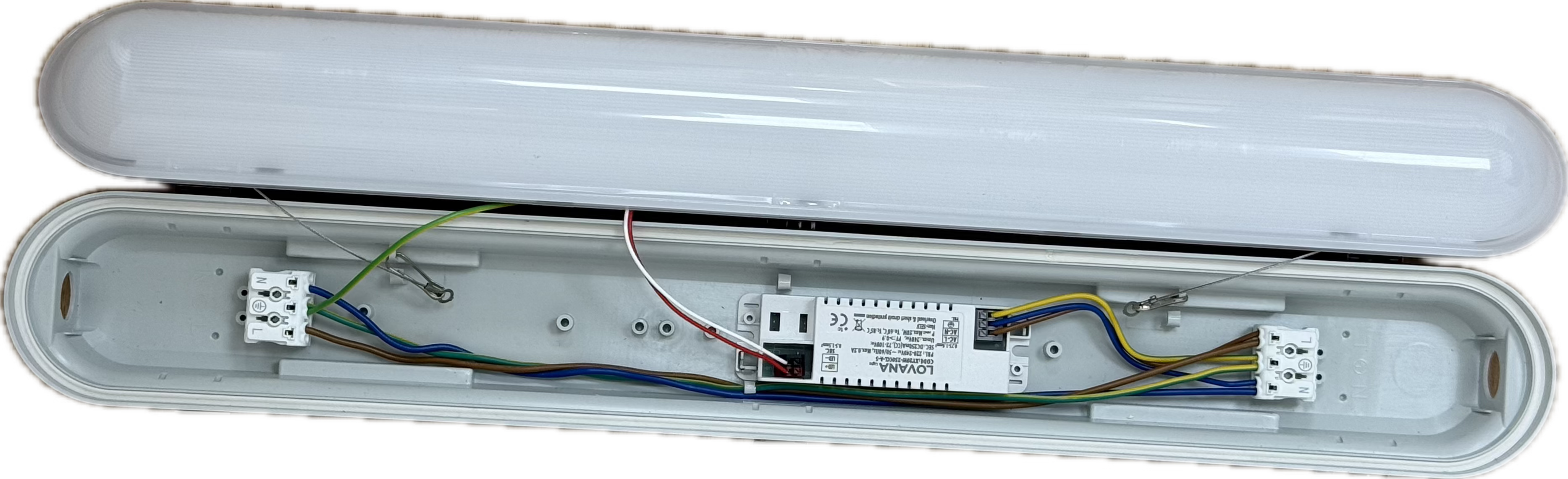 LED-armatur IP65 4000K, 18W, 36W, 48W, Flimmerfri