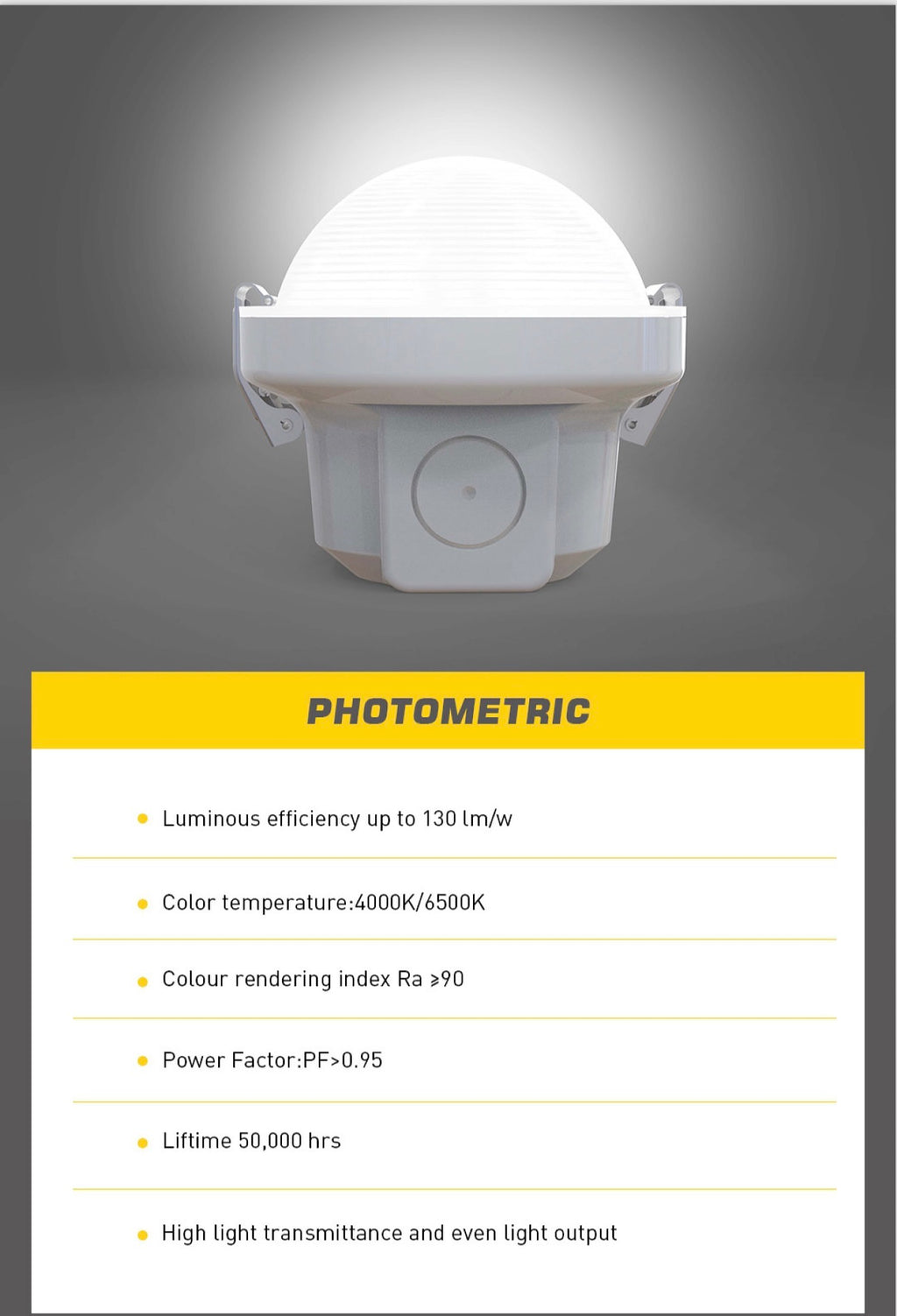 LED-armatur IP65 4000K – 18W / 36W/48w, Flimmerfri